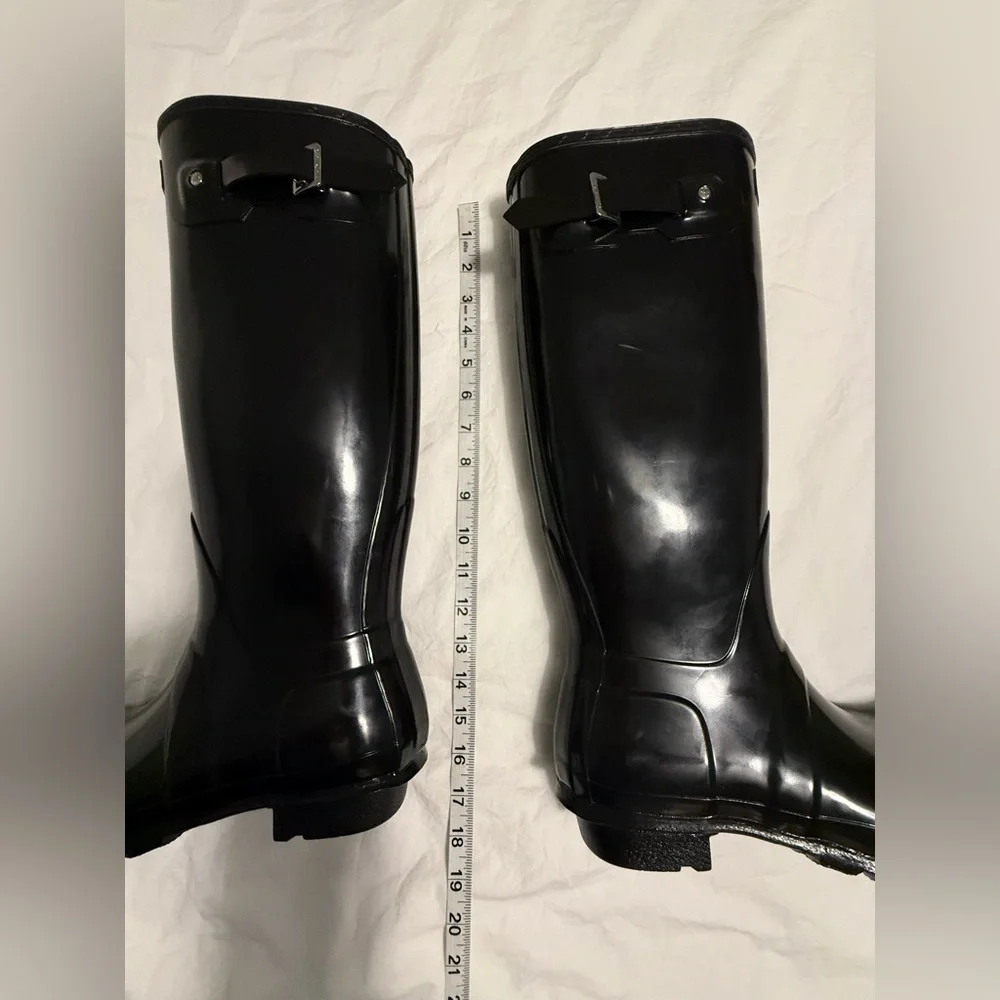 NWOT Black Hunter Tall Rain Boots, Size 9 - Picture 4 of 16